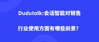 <b>Dudutalk:会话智能对销售行业使用方面有哪些前景？</b>