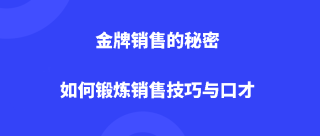 金牌销售的秘密：如何锻炼销售技巧与口才