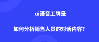 ai语音工牌是如何分析销售人员的对话内容？