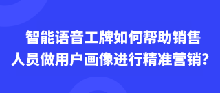 智能语音工牌如何帮助销售人员做用户画像进行精准营销？